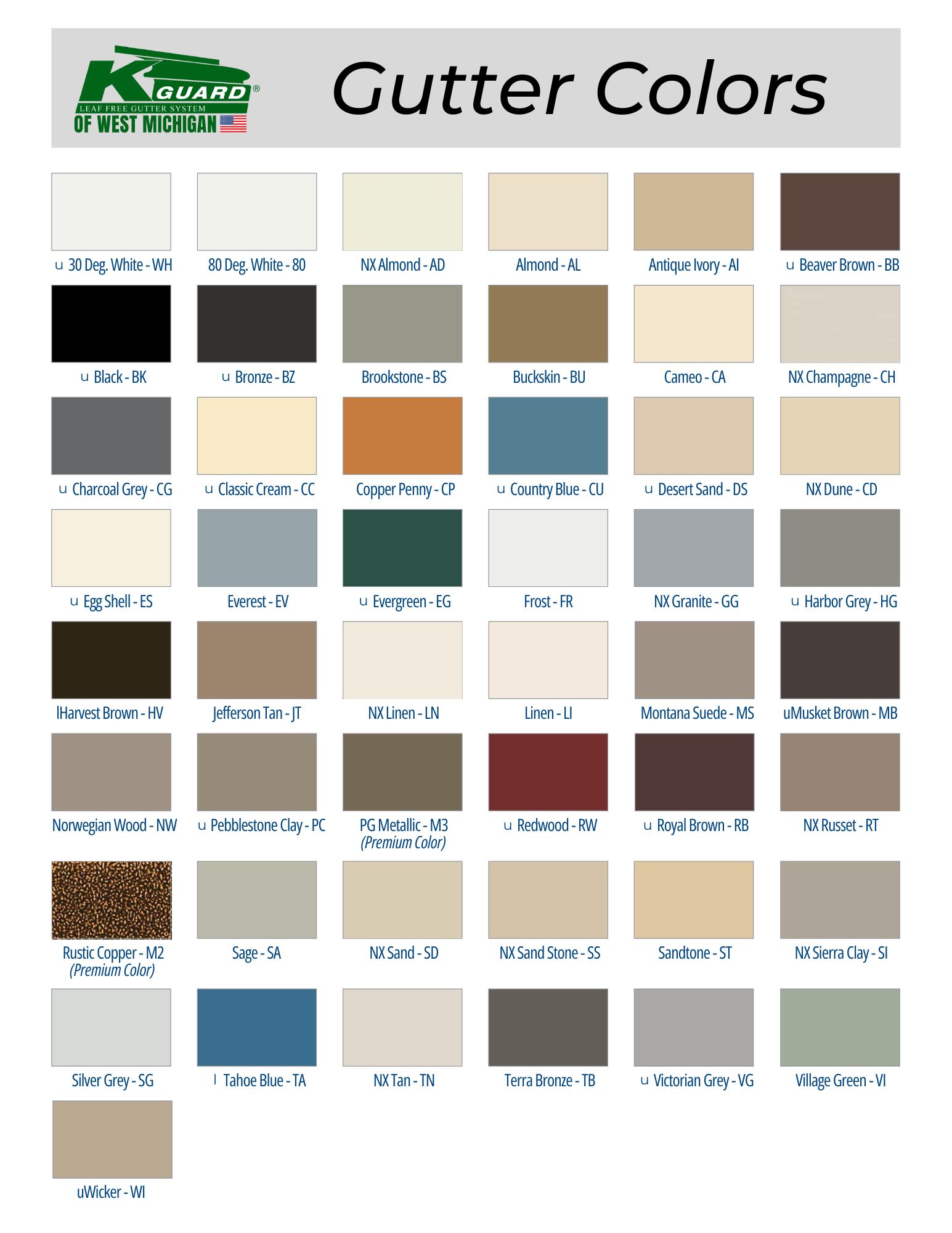 gutter colors